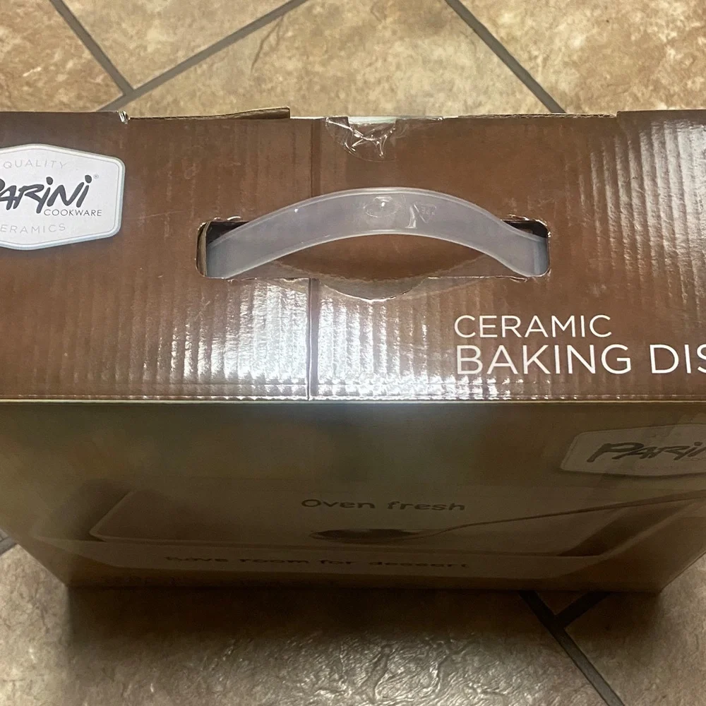 Parini Ceramic Baking Dish Set NIB Kitchen Bakeware Casserole Cake Pans